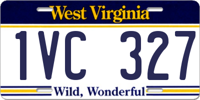 WV license plate 1VC327