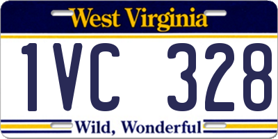 WV license plate 1VC328