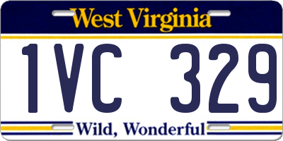 WV license plate 1VC329