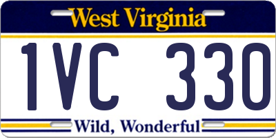 WV license plate 1VC330
