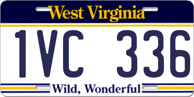 WV license plate 1VC336