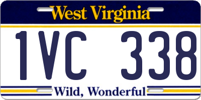 WV license plate 1VC338