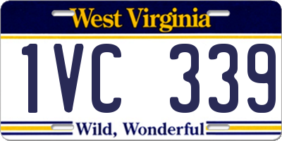 WV license plate 1VC339