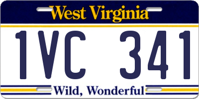 WV license plate 1VC341