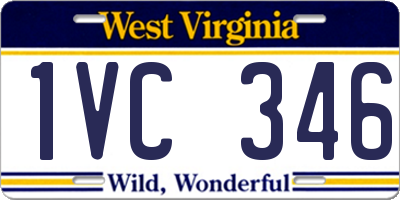 WV license plate 1VC346