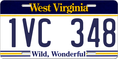 WV license plate 1VC348