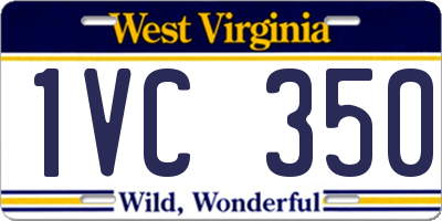 WV license plate 1VC350