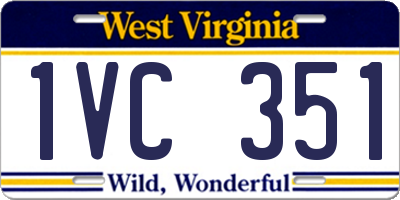 WV license plate 1VC351