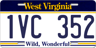 WV license plate 1VC352