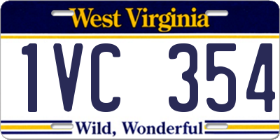 WV license plate 1VC354
