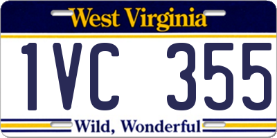 WV license plate 1VC355