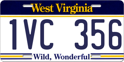 WV license plate 1VC356