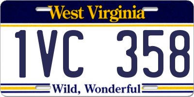 WV license plate 1VC358