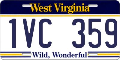 WV license plate 1VC359