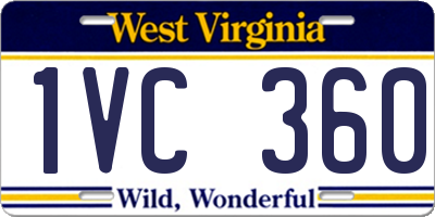 WV license plate 1VC360
