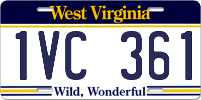 WV license plate 1VC361