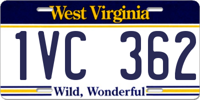 WV license plate 1VC362