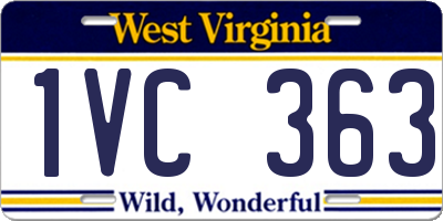 WV license plate 1VC363