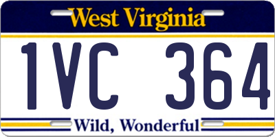 WV license plate 1VC364