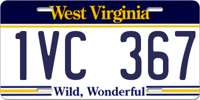 WV license plate 1VC367
