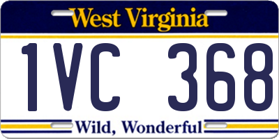 WV license plate 1VC368