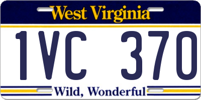 WV license plate 1VC370