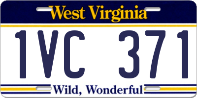 WV license plate 1VC371