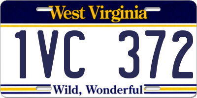 WV license plate 1VC372