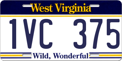 WV license plate 1VC375