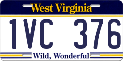 WV license plate 1VC376