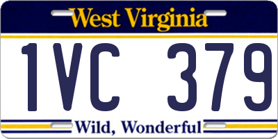 WV license plate 1VC379