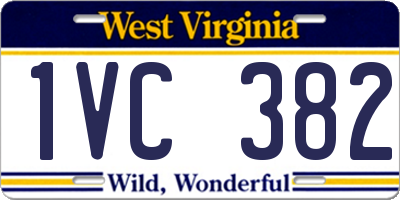 WV license plate 1VC382