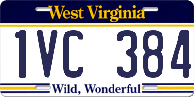 WV license plate 1VC384