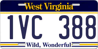 WV license plate 1VC388