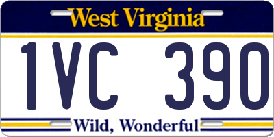 WV license plate 1VC390