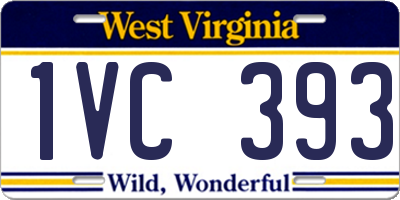 WV license plate 1VC393