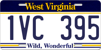 WV license plate 1VC395