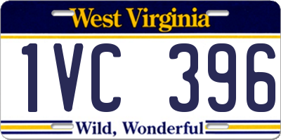 WV license plate 1VC396