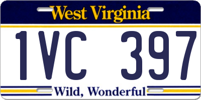 WV license plate 1VC397