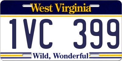 WV license plate 1VC399