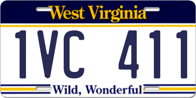 WV license plate 1VC411