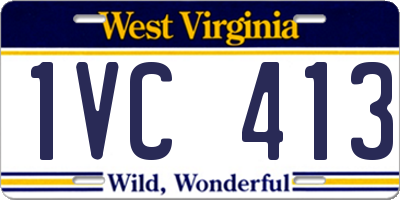 WV license plate 1VC413