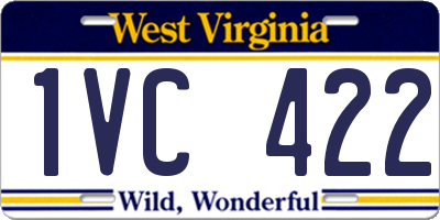 WV license plate 1VC422