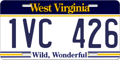 WV license plate 1VC426