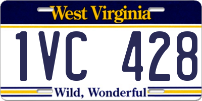 WV license plate 1VC428