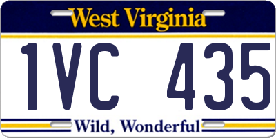 WV license plate 1VC435