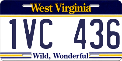 WV license plate 1VC436