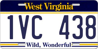 WV license plate 1VC438