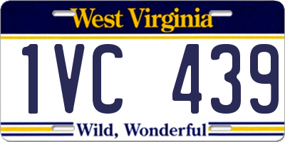 WV license plate 1VC439