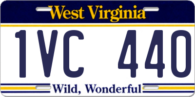 WV license plate 1VC440